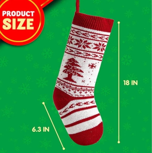 🎅 4 Pack Gorgeous Knit Stockings🎄 Brand New - Picture 4 of 13